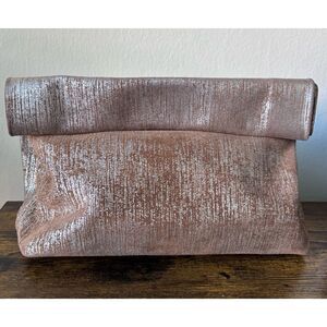 RARE Marie Turnor Leather Distress The  Lunch Bag in Camel Gold